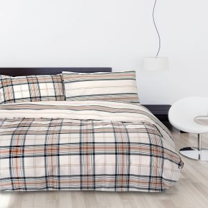 Splendida Parure copripiumino in percalle 100% cotone, 120gr/mq, 200 fili. La Parure comprende il Sacco Copripiumino e Federa/e a Sacco. Il Sacco Copripiumino e le Federe vantano un fantastico motivo tinto in filo reversibile: su un lato Quadri, mentre sull'altro Righe Orizzontali. La particolare fantasia donerà alla vostra stanza da letto una piacevole atmosfera Invernale. I tessuti tinti in filo sono sinonimo di affidabilità in quanto garantiscono una perfetta tenuta ai lavaggi ed all'uso. I capi confezionati con tessuti tinto in filo vengono tagliati a "strappo" cioè senza l'apporto della forbice, per far si che il tessuto segua il percorso naturale del filo. Da sempre Daunex ha esplorato nuove e migliori soluzioni, proponendo prodotti esclusivi per chi ama la qualità e la ricerca estetica. Si consiglia di lavare ad un massimo di 30°. Non Candeggiare. MISURA  2 PIAZZE  sacco 255x200 + 40 cm, n.2 federe 50x80 cm