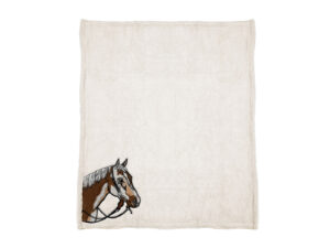 plaid morbidotto sleep PEGASO rappresenta una testa di un cavallo