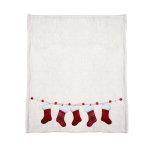 Plaid morbidotto Daunex Sleep Le Calze su fondo di colore naturale e le calze in rosso con bordo bianco Caldo e soffice è ideale da tenere sul divano, ai piedi del letto o come coperta Misura: Coperta singola, 150 x 200 cm Tessuto: 100% poliestere Peso: 280 gr/m2 Confezionamento: con bordo risvoltato Packaging: In scatola Lavabile a 30°C in lavatrice. Non candeggiare, non stirare a caldo, no asciugatrice.